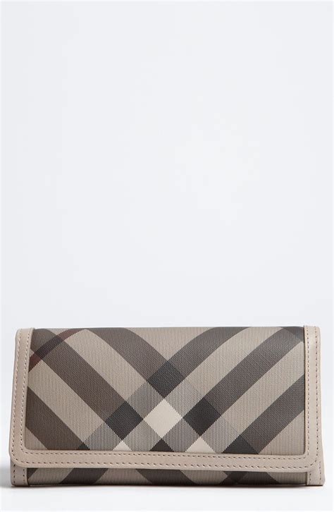 burberry smoked checked wallet|Burberry checkbook cover.